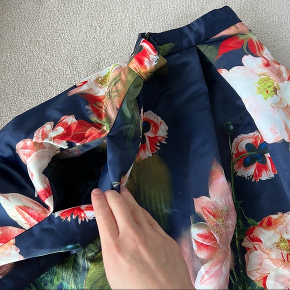 Love Bonito Midi Flower Poofy Blue Skirt - Picture 5 of 8